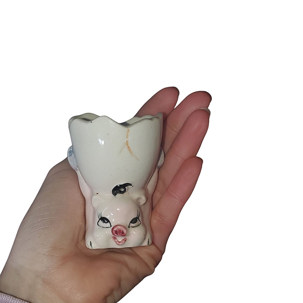 Vintage Pig And Egg, Egg Cup